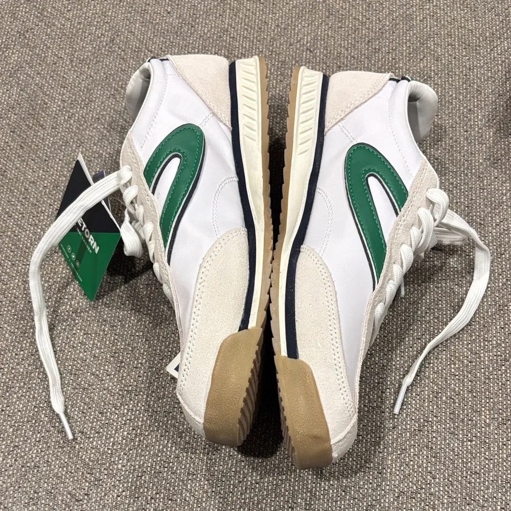 Tretorn Cream and Green Sneakers - Picture 7 of 12
